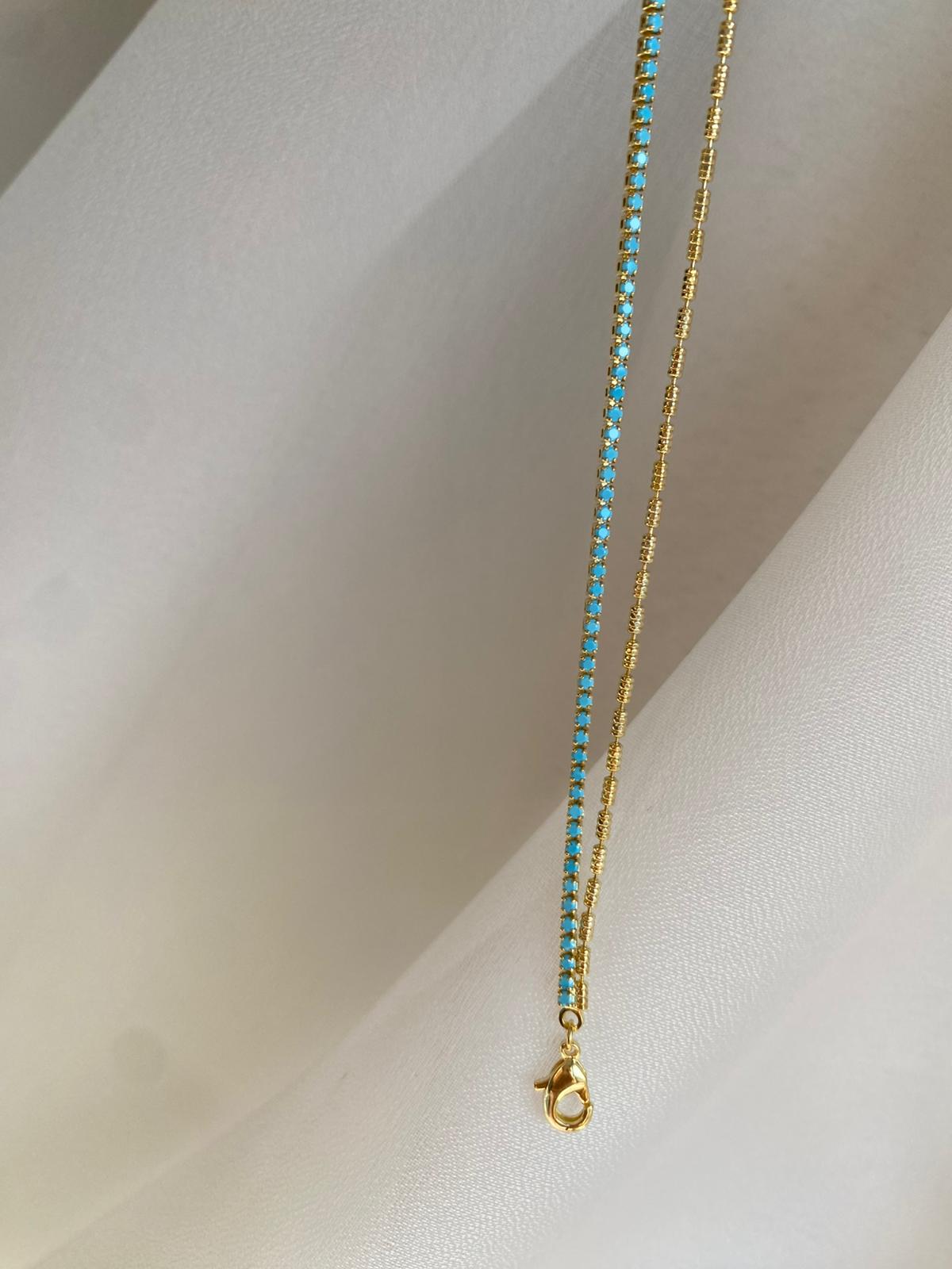 blue stone ikili birleşik bileklik